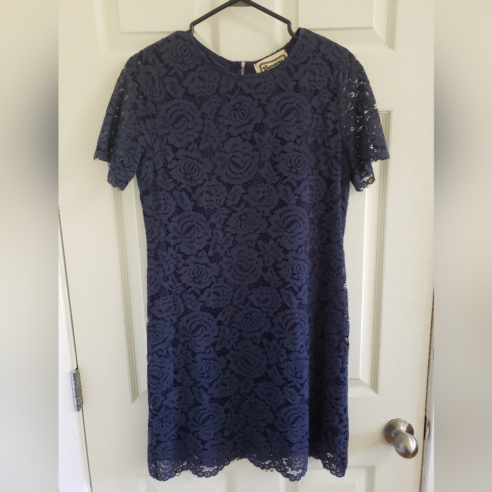 Navy Blue Lace Dress